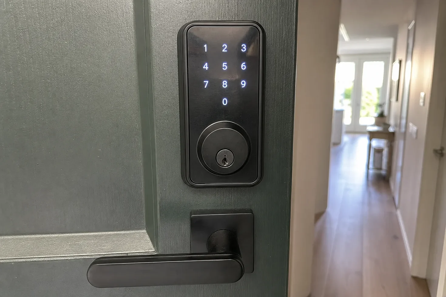 Keypad deadbolt fitted to a front door, Cape Coral, FL